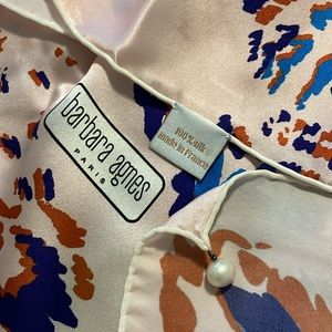 BNWT *FRESHWATER PEARL* BARBARA AGNES FRENCH SILK SCARF